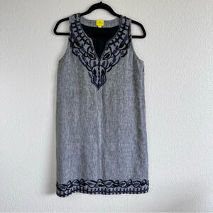 Roberta Roller Rabbit Linen V-Neck Mini Dress